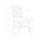 Monarch Specialties Dining Chair, Set Of 2, Side, Kitchen, Dining Room, Oak And Cream, Wood Legs, Transitional I 1325 - alternate 3